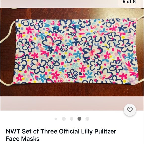 Fashionable Face Masks | Green Hills Pediatric Dentistry NWT Set of 3 Official Lilly Pulitzer Face Masks